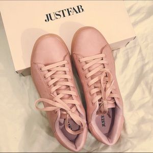 Pink Lace-up Tennis Shoe Style Sneakers Sz 8.5 NWB